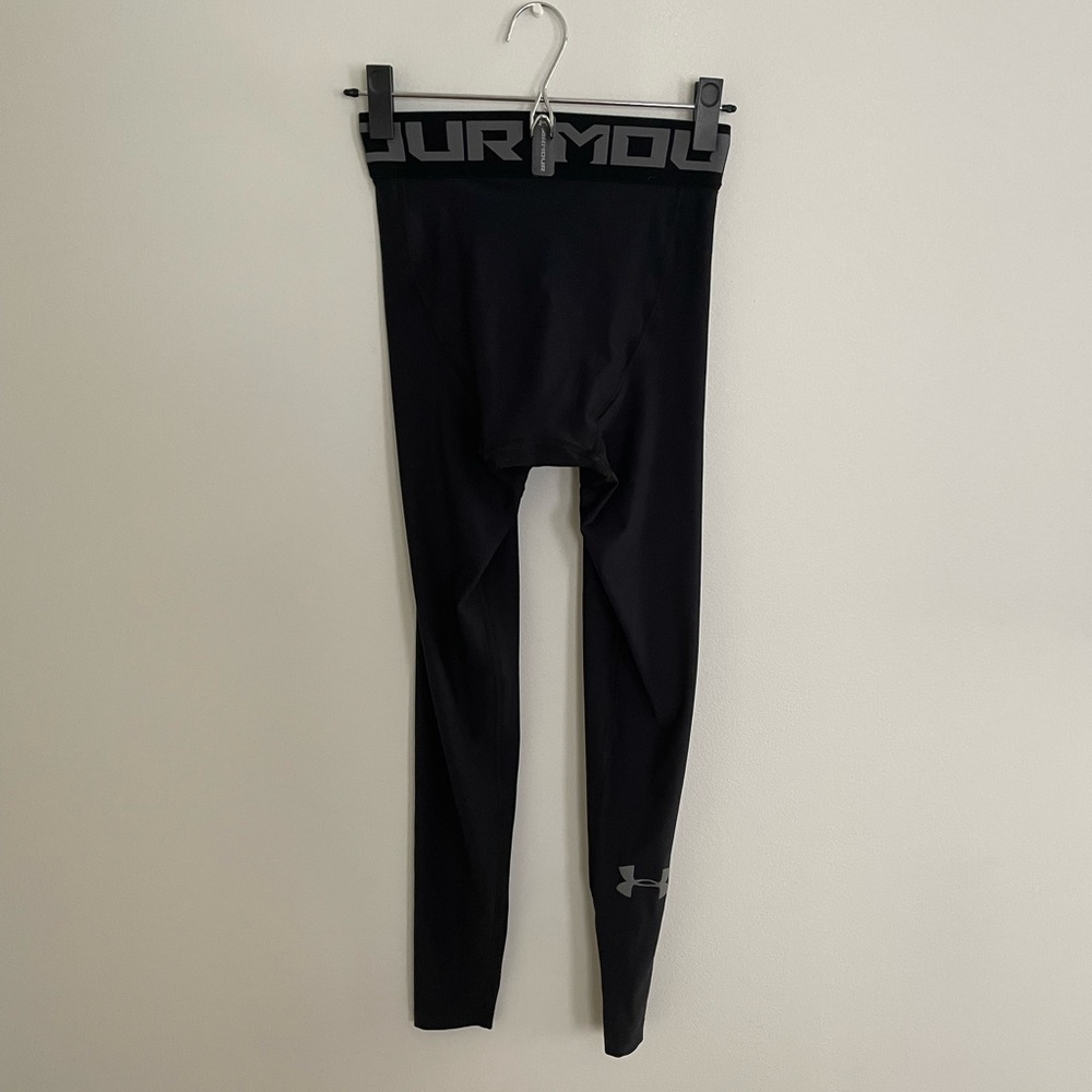 Under Armour mens athletic leggings, Black, Adult small